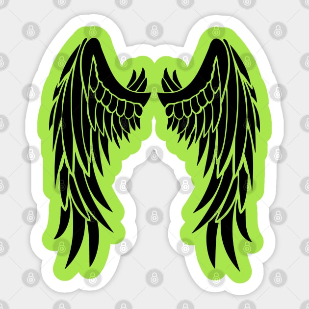 black angel wings Sticker by anton23